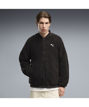 メンズ リバーシブル シェルパ ボンバー ジャケット Reversible Bomber Jacket M