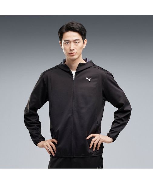 メンズ トレーニング パワートレイン グリッド フリース フーデッド ジャケット POWERTRAIN GRID FLEECE JKT