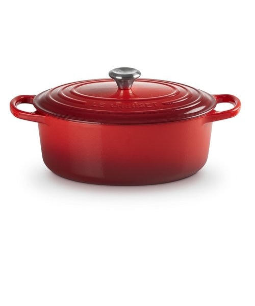 シグニチャー ココット・オーバル 25㎝（ステンレスツマミ）｜ル