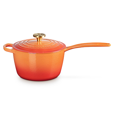 【100周年記念】シグニチャー ソースパン 18cm フラムドレ (クルーシブルライトゴールドツマミ)