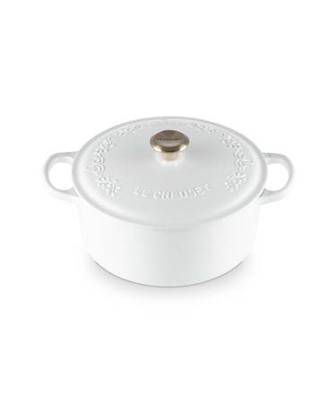 シグニチャー ココット･ロンド 22cm エタニティレース (ライトゴールドツマミ)