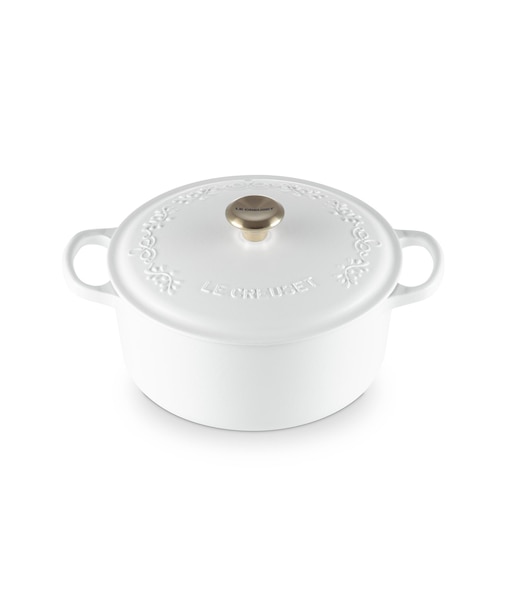 シグニチャー ココット･ロンド 22cm エタニティレース (ライトゴールドツマミ)