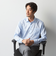 スーパーノンアイロンコットンシャツ ワイドカラー 織柄