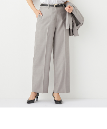 THE THIRD SUITS ワイドパンツ 麻調