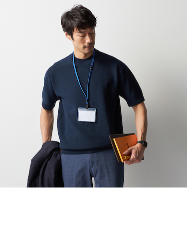 ビズ ニット(BIZ KNIT) 麻混カルゼ Tシャツ