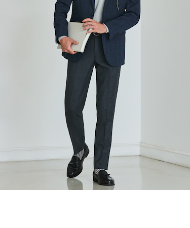 スマート ビズ パンツ(NON-IRON PANTS) 単品 サキソニー 裾上げ済み