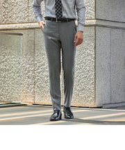 ＜Begin公式WEB10月掲載アイテム＞スマート ビズ パンツ（NON-IRON PANTS） 単品 サキソニー裾上げ済み