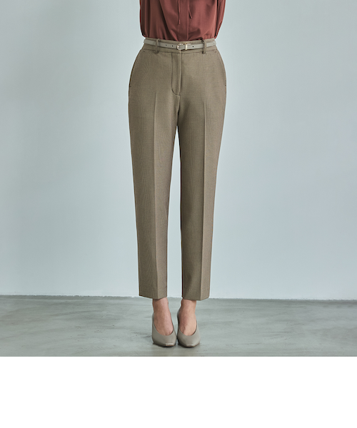 新品　ORIHICA エアーテックスパンセットアップ クロップドパンツ 織柄 新品 ORIHICA エアーテックスパンセットアップ クロップドパンツ