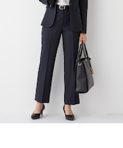 ORIHICA　LUXE ストレートパンツ 織柄 REDA