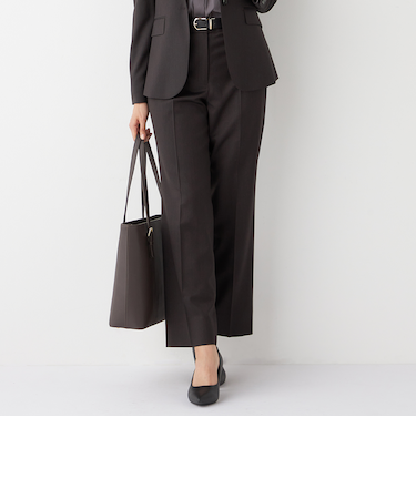 ORIHICA　LUXE ストレートパンツ 茶無地 REDA