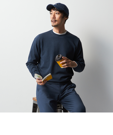 ビズニットテック（BIZ KNIT TECH） 杢クルーネック BIZSPO