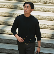 ＜Begin公式WEB10月掲載アイテム＞ビズニット（BIZ KNIT） モックネック
