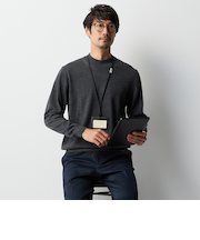 ＜Begin公式WEB10月掲載アイテム＞ビズニット（BIZ KNIT） モックネック