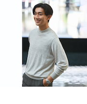 ＜Begin公式WEB10月掲載アイテム＞ビズニット（BIZ KNIT） モックネック