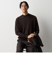 ＜Begin公式WEB10月掲載アイテム＞ビズニット（BIZ KNIT） モックネック