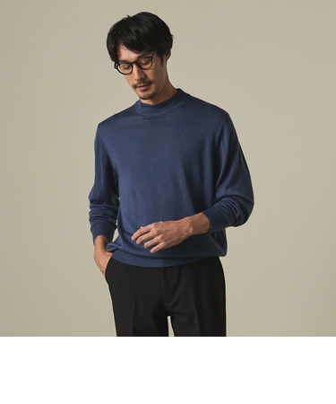 ＜Begin公式WEB10月掲載アイテム＞ビズニット（BIZ KNIT） モックネック
