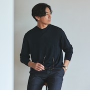 ＜Begin公式WEB10月掲載アイテム＞ビズニット（BIZ KNIT） モックネック