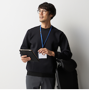 ＜Begin公式WEB10月掲載アイテム＞ビズニットテック（BIZ KNIT TECH） 千鳥クルーネック