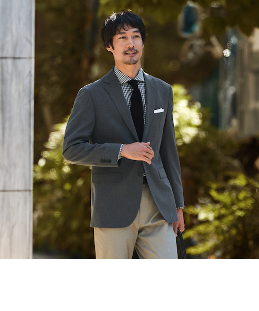 スマート ビズ セットアップ ジャケット 無地