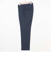 スマート ビズ セットアップ スラックス 平ミルド 無地 裾上げ済み