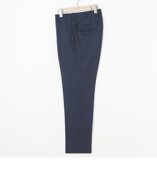 スマート ビズ セットアップ スラックス 平ミルド 無地 裾上げ済み