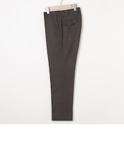 スマート ビズ セットアップ スラックス 平ミルド 千鳥 裾上げ済み