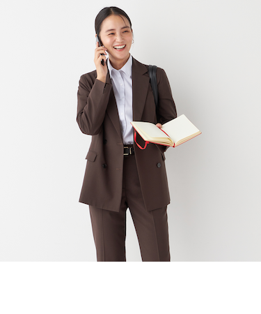 ＜CLASSY.ONLINE10月掲載 山本美月さん着用アイテム＞THE THIRD SUITS ダブルジャケット 無地