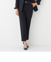 THE THIRD SUITS クロップドパンツ 二重織