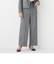 THE THIRD SUITS ワイドパンツ ヘリンボーン
