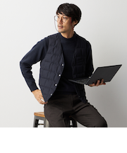 ダウンジレ ウールライク無地