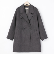 CITY TAILOREDコート タブ付きミドル丈リバーコート