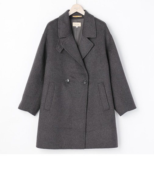 CITY TAILOREDコート タブ付きミドル丈リバーコート