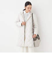 CITY TAILOREDコート フード付きキルティング