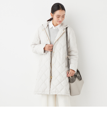 CITY TAILOREDコート フード付きキルティング