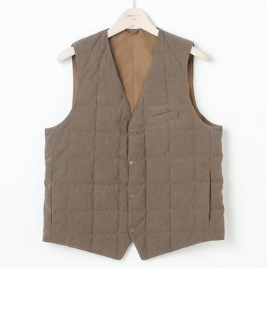 ダウンジレ コーデュロイ