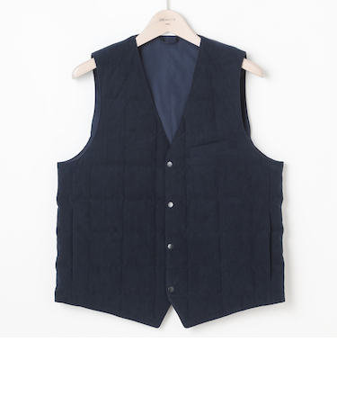 ダウンジレ コーデュロイ