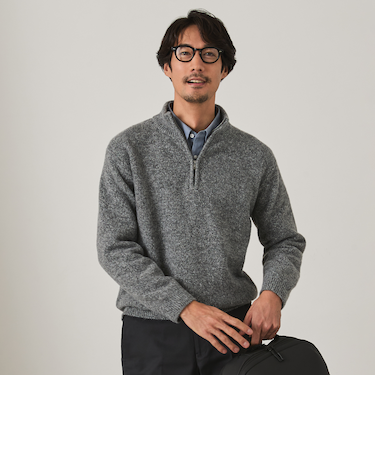 ビズニット ウォーム（BIZ KNIT WARM） 無地ハーフジップ