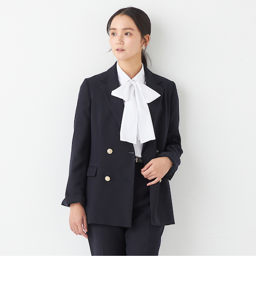 THE THIRD SUITS ノーカラージャケット 二重織｜オリヒカの通販｜&mall