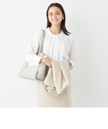 ORIHICA美ラクるブラウス ボウタイ風