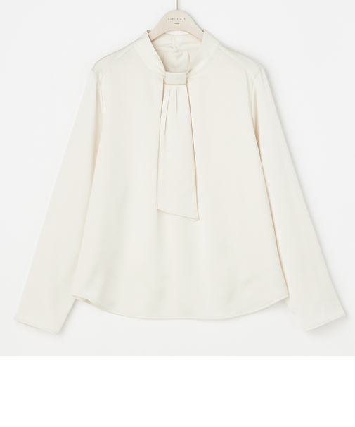 ORIHICA美ラクるブラウス チェーン取り外しボウタイ