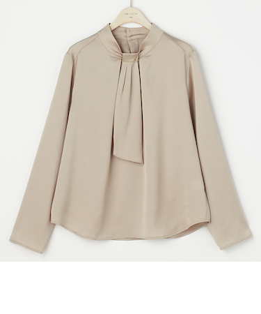 ORIHICA美ラクるブラウス チェーン取り外しボウタイ