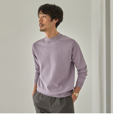 ビズニット(BIZ KNIT) ハイゲージモックネック