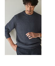 ビズニット(BIZ KNIT) 杢カルゼクルーネック