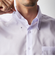 スーパーノンアイロンコットンシャツ スナップダウン 織柄