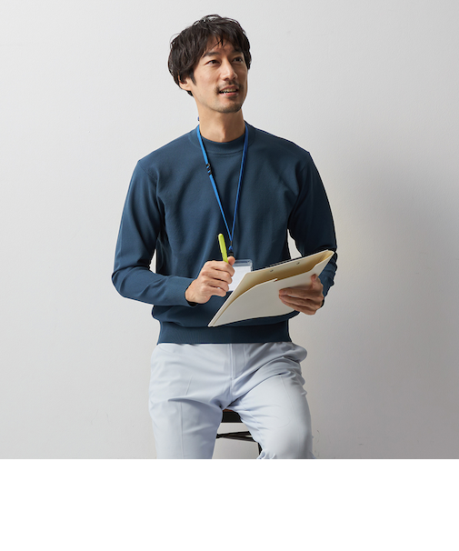 ビズニットテック(BIZ KNIT TECH) ハイゲージ鹿の子モックネック BIZSPO