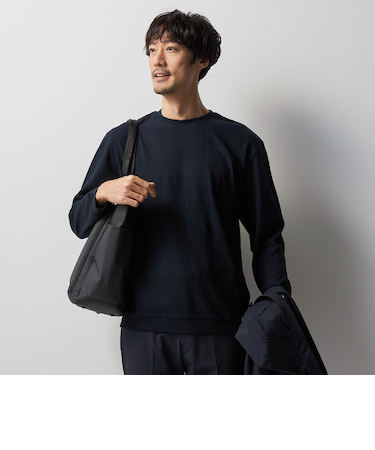 ビズT リンクスジャカードクルーネック