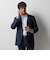 BIZSPOセットアップジャケット プリントデニム調無地