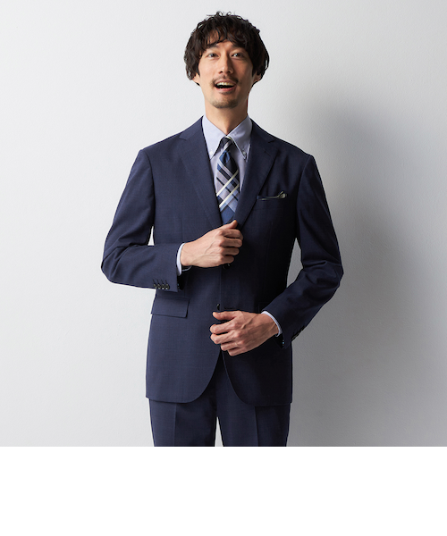 スマート ビズ セットアップ ジャケット グレンチェック｜オリヒカの