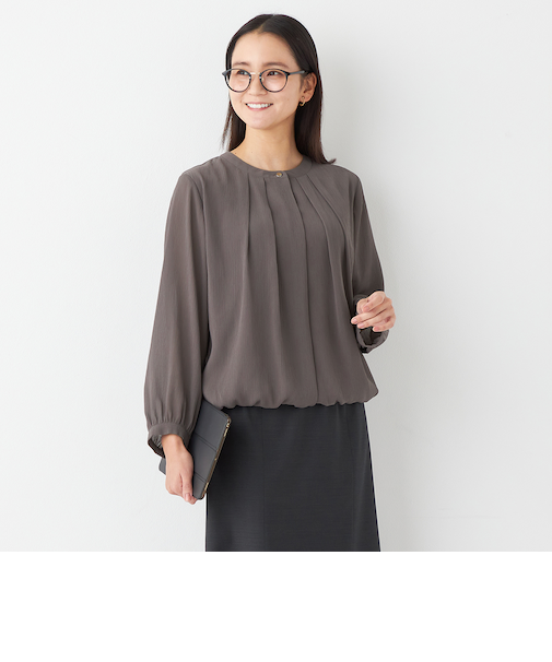 ORIHICA美ラクるブラウス 楊柳カットソー