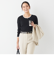 ＜CLASSY.ONLINE2月掲載アイテム＞ORIHICA美ラクるニットCOMFY 配色プルオーバー